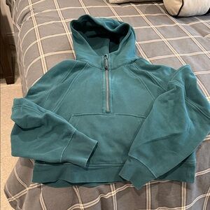 Lululemon Teal Half-Zip Hooded Sweatshirt